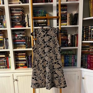 Forever 21-Grey Paisley Sleeveless High Neck Fit & Flare-NWOT